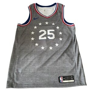 Nike Ben Simmons 76ers Jersey Large 48 Gray‎ NBA Swingman City Edition PHILA